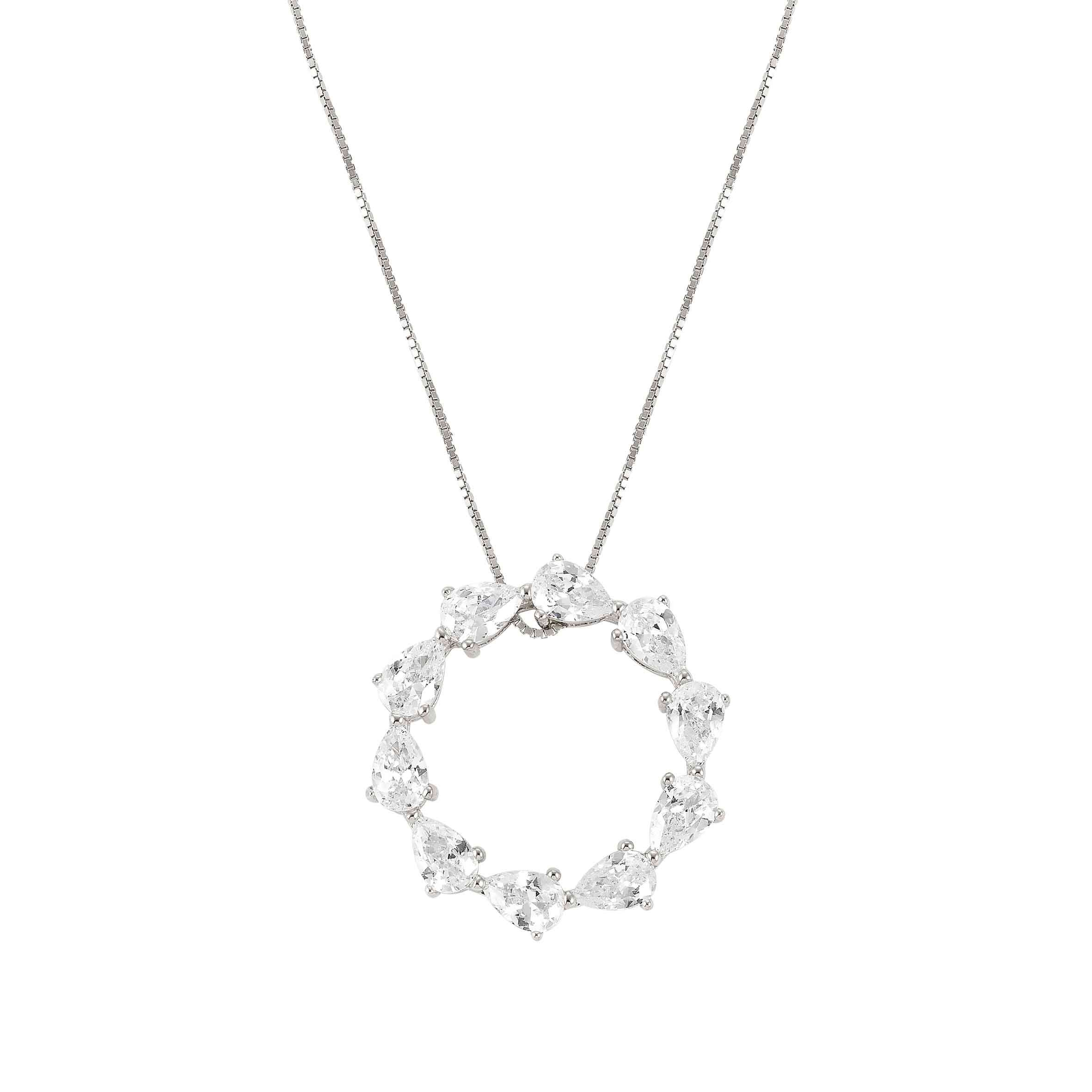 Colour Wave necklace with circular pendant