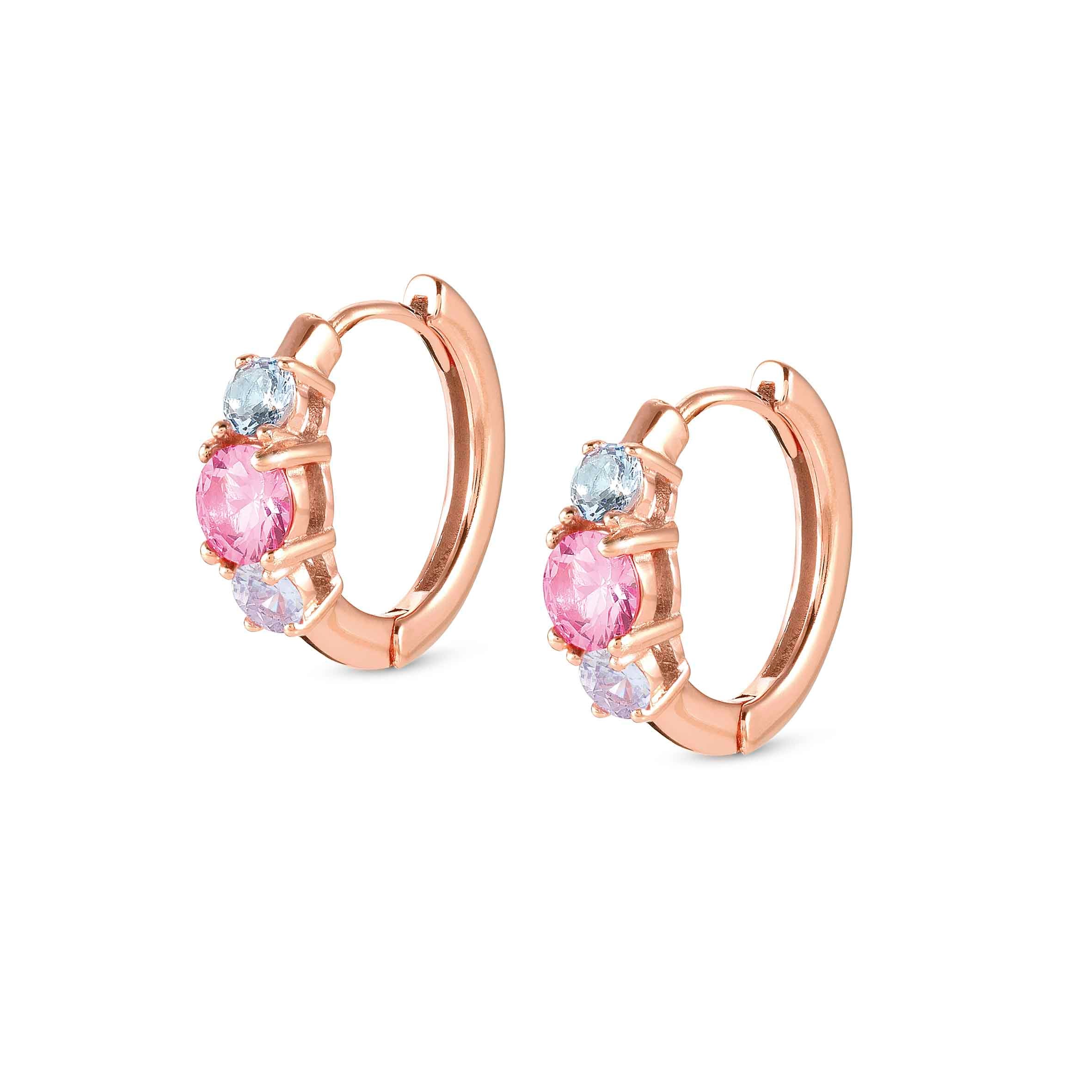 Colour Wave hoop earrings with stones