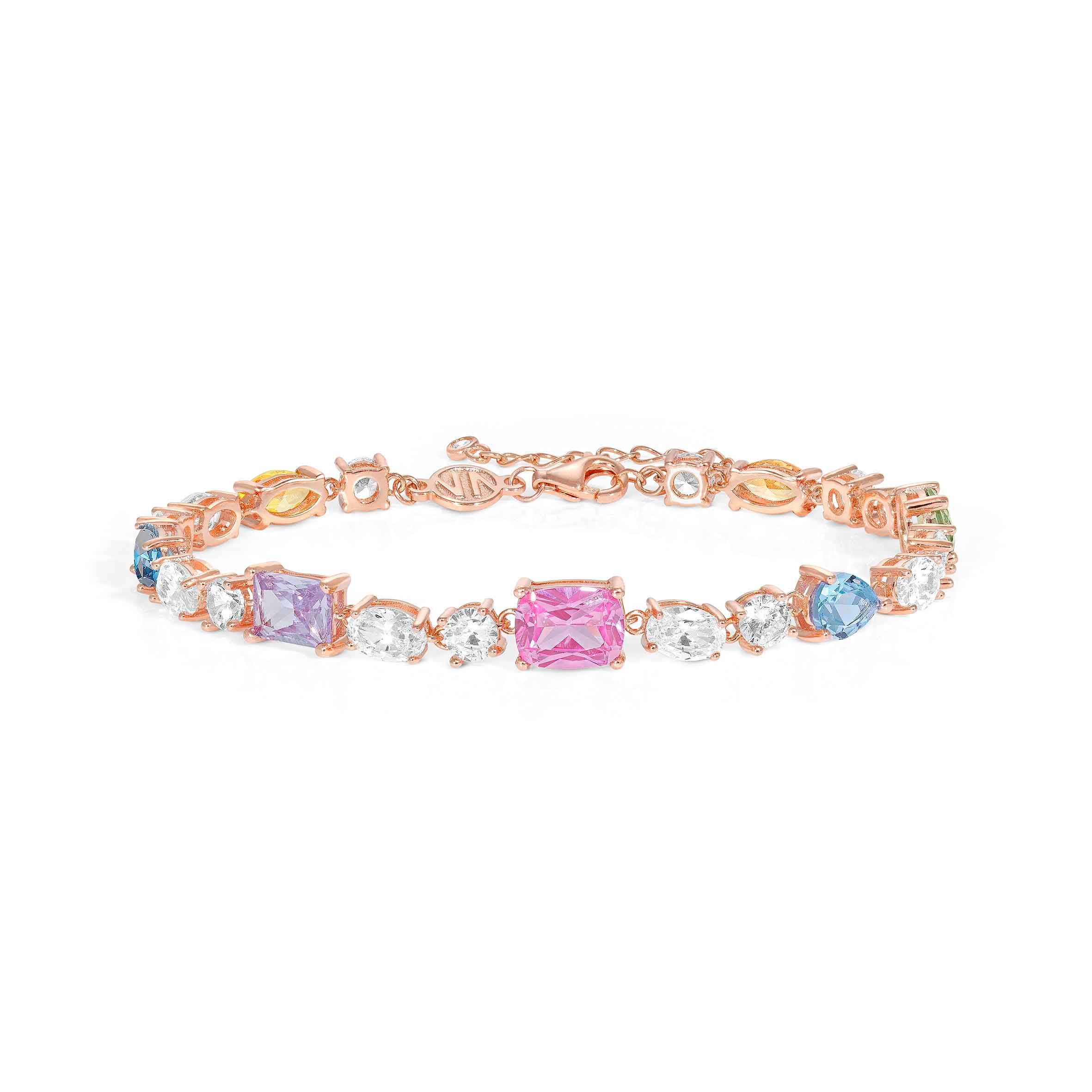 Colour Wave bracelet with mixed coloured stones