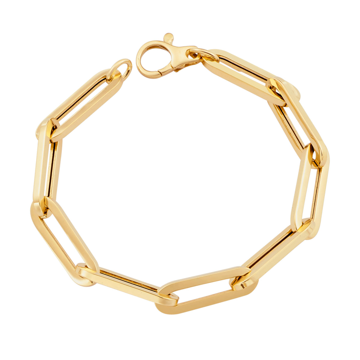 HERCO 14K YELLOW GOLD ITALIAN PAPERCLIP BRACELET