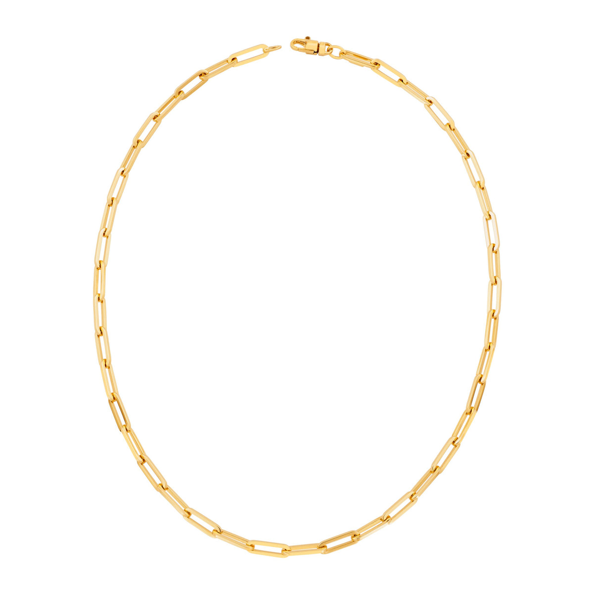 HERCO 14K YELLOW GOLD ITALIAN PAPERCLIP CHAIN 18 INCHES