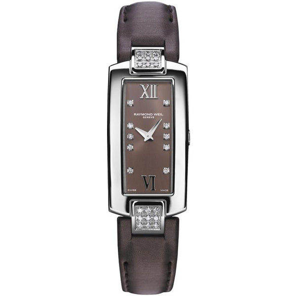 Raymond Weil Women's 1500-ST3-00775 Shine Diamond Brown Leather Watch