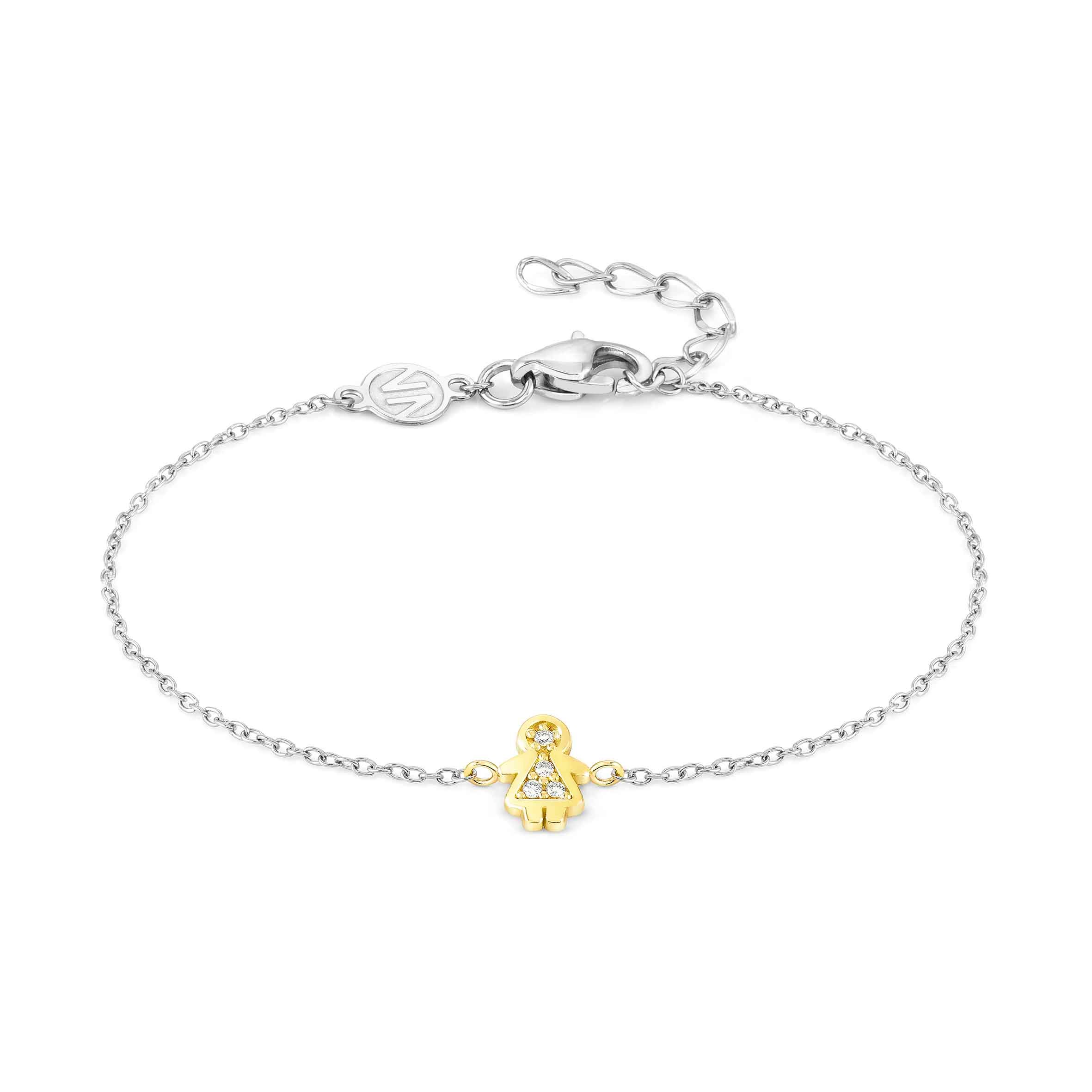 MyTreasure bracelet, Girl with gold and diamonds
