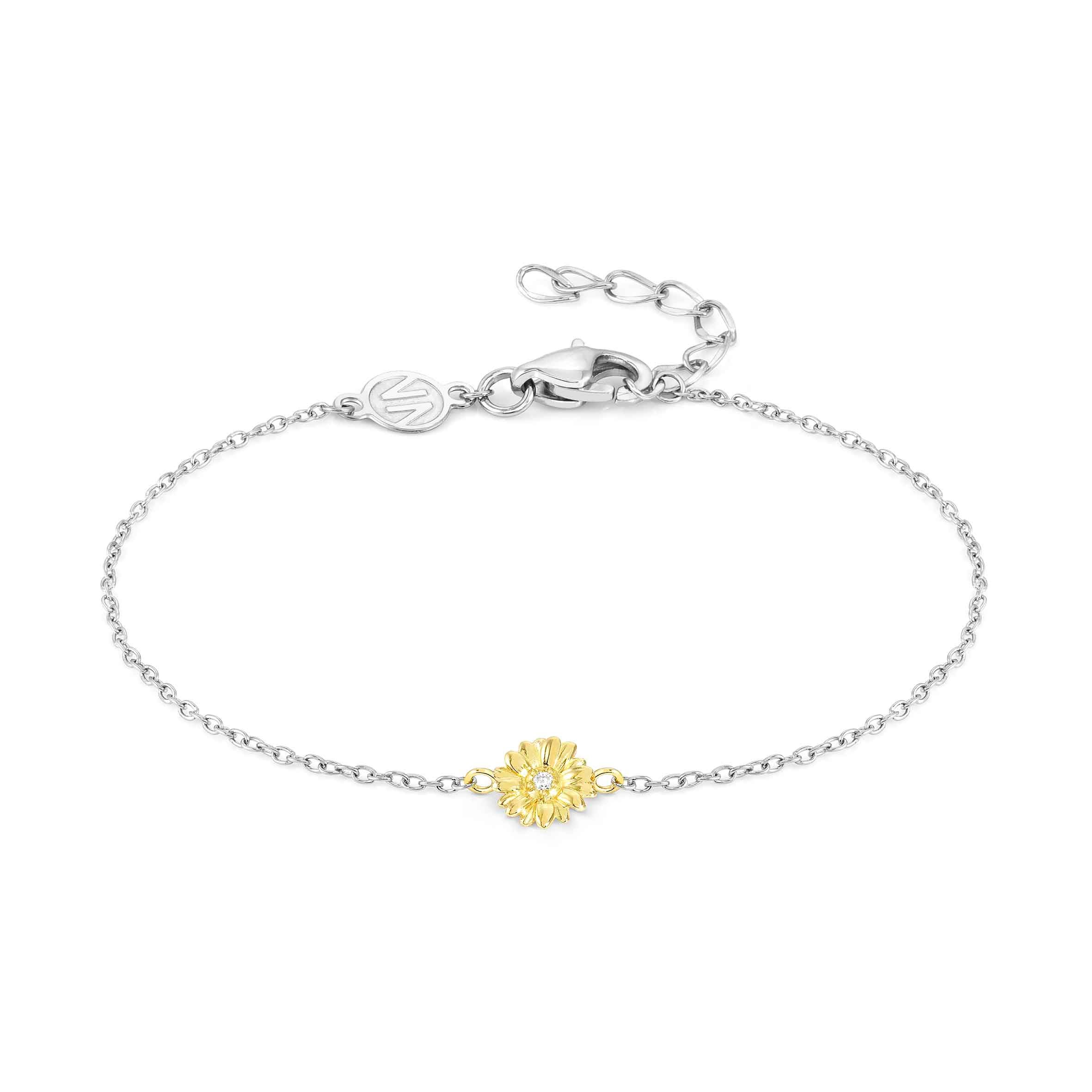 MyTreasure bracelet, Flower with gold and diamonds