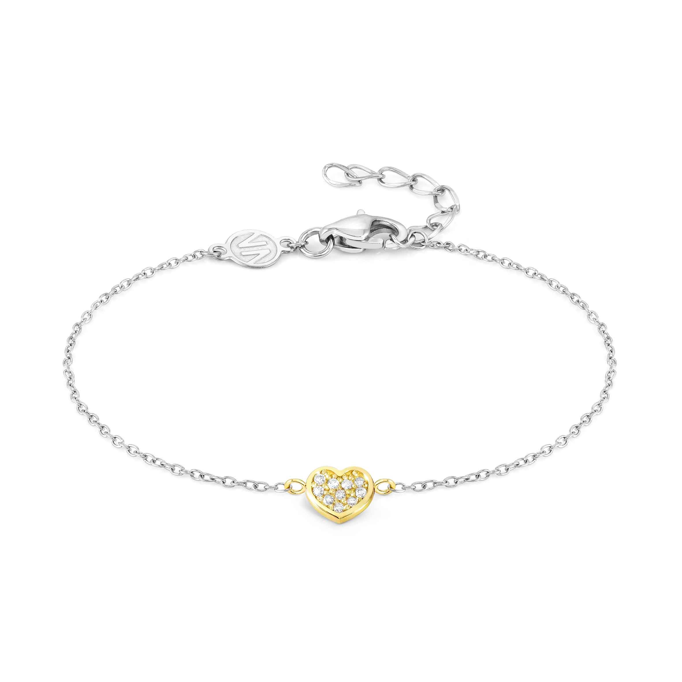 MyTreasure bracelet, Heart with gold and diamonds