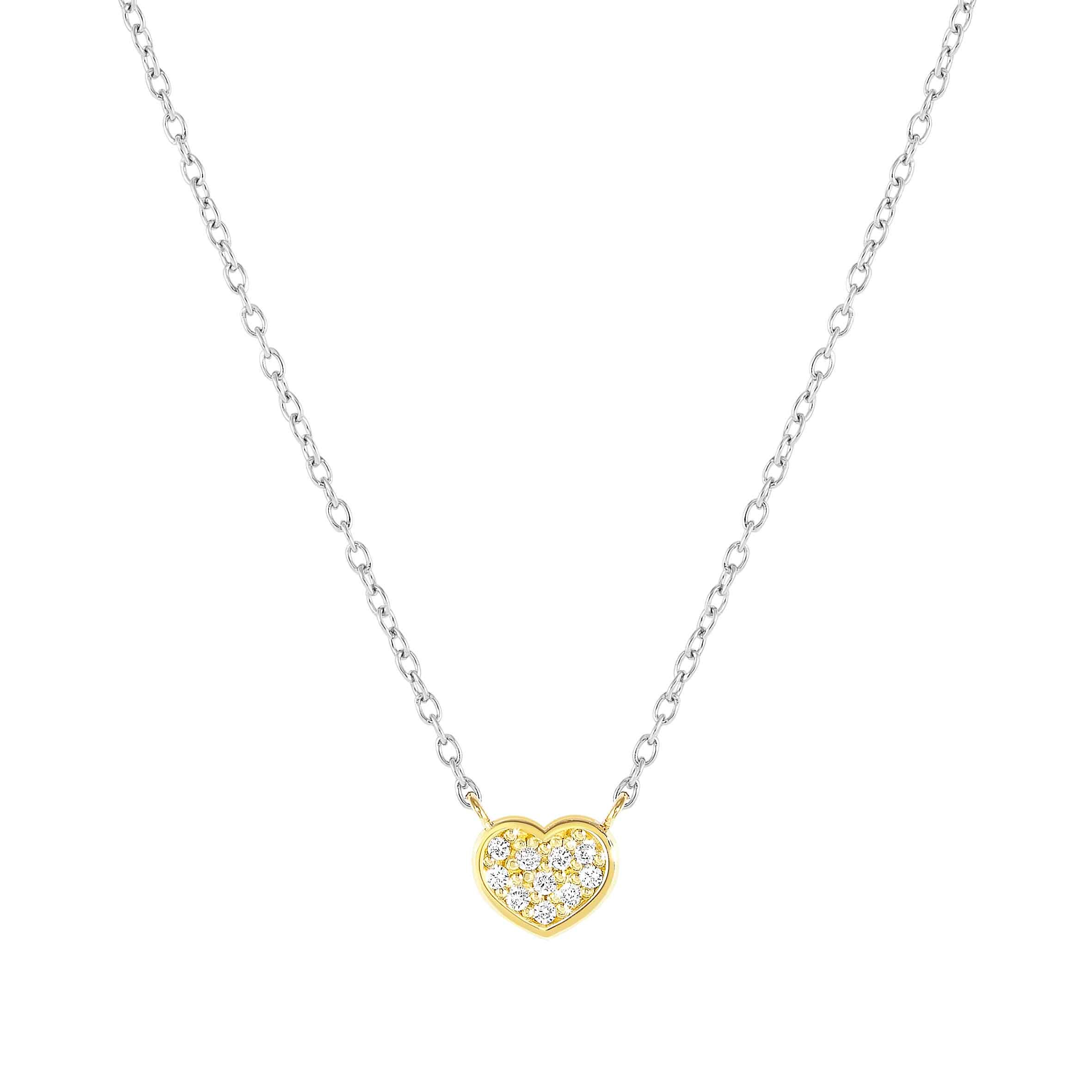 MyTreasure necklace, Heart with gold and diamonds