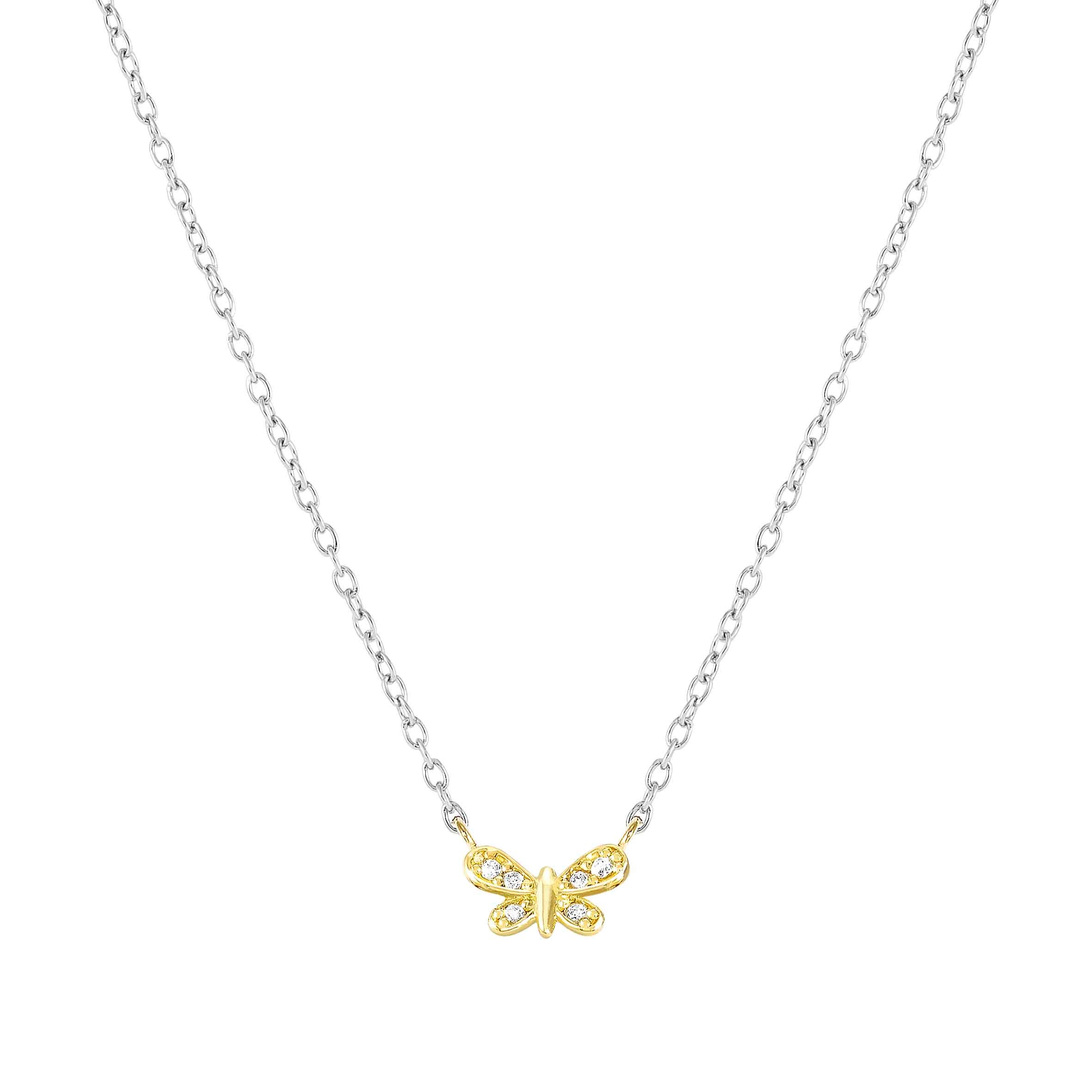 MyTreasure necklace, Butterfly with gold and diamonds