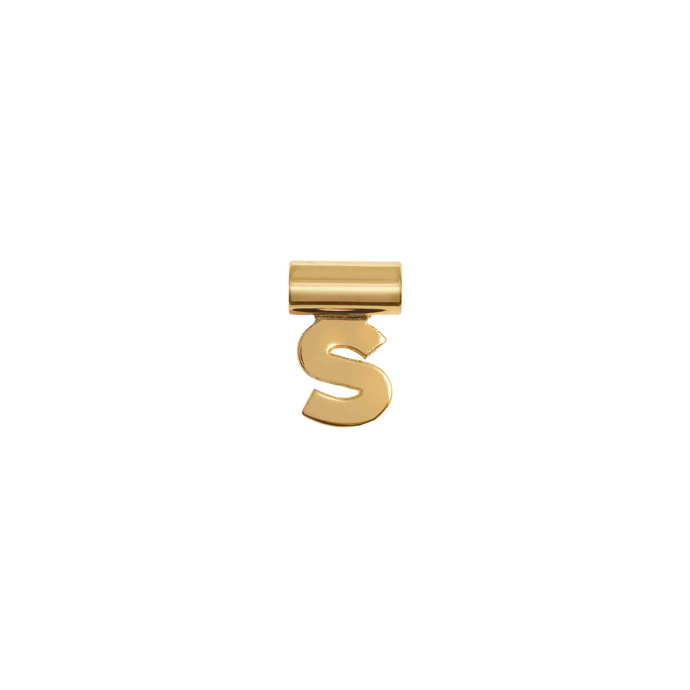 SeiMia Gold Pendant, Letter S