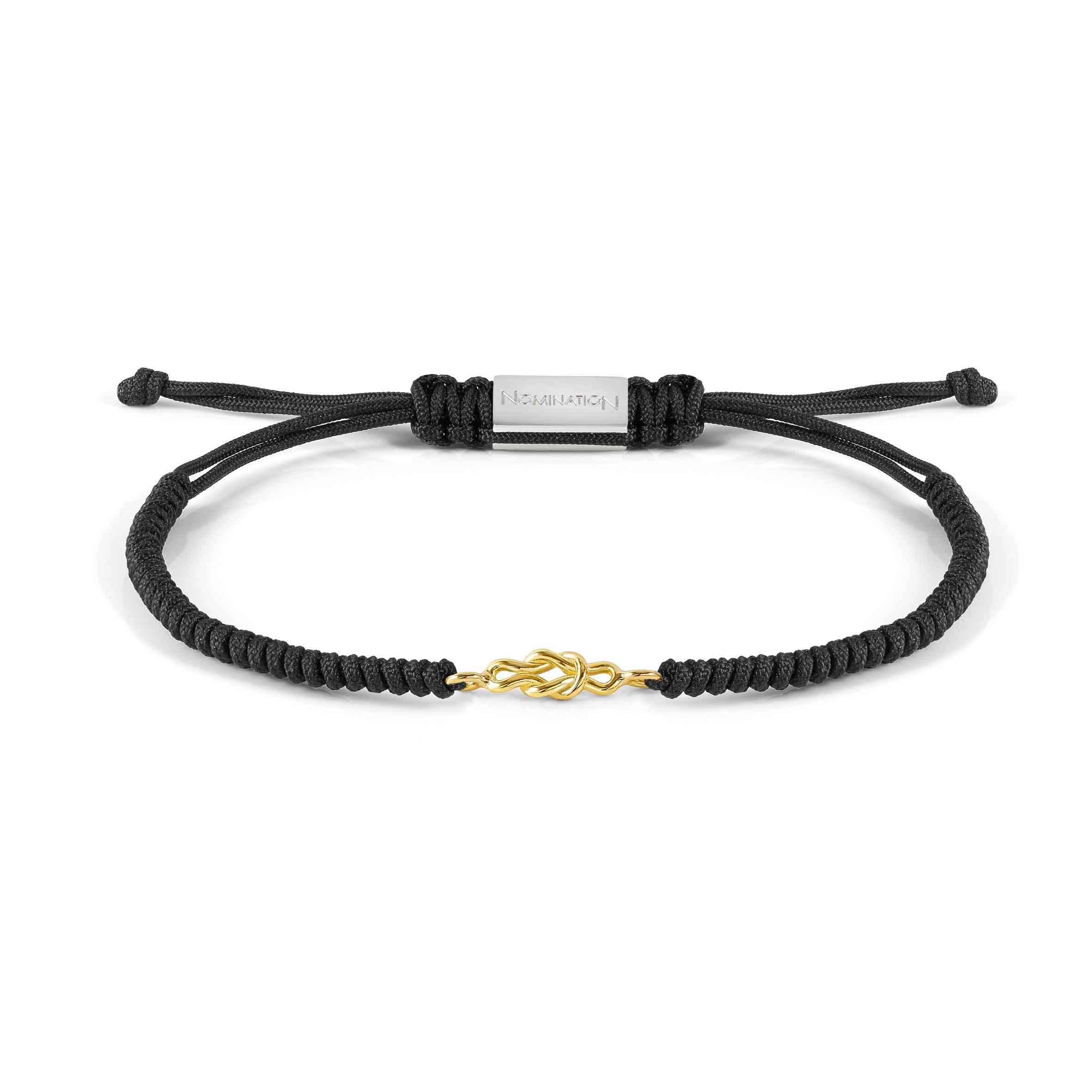 Cotton cord Uomo Refined bracelet with Knot