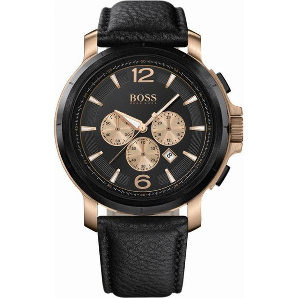 Hugo Boss Men's 1512457 Hugo Boss Chronograph Chronograph Black Leather Watch