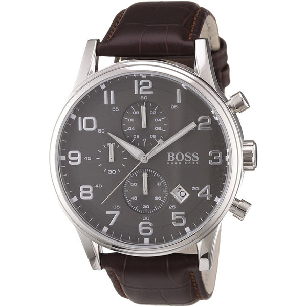 Hugo Boss Men's 1512570 Aeroliner Chronograph Brown Leather Watch