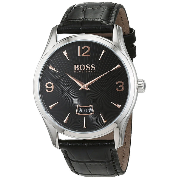 Hugo Boss Men's 1513425 Commander Black Leather Watch