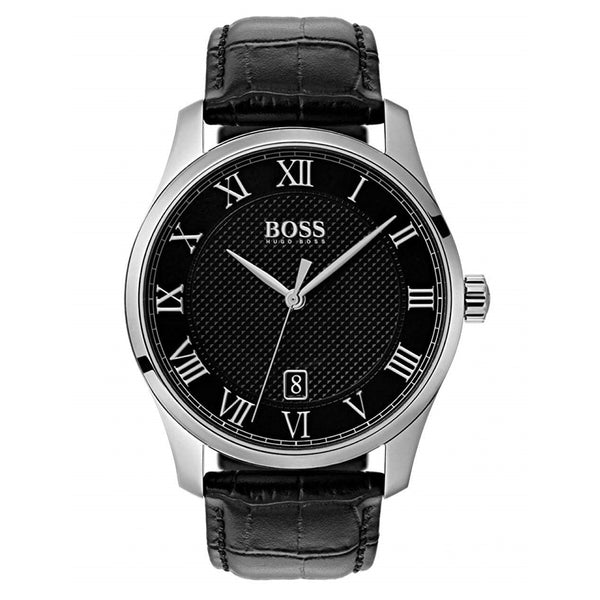 Hugo Boss Men's 1513585 Master Black Leather Watch