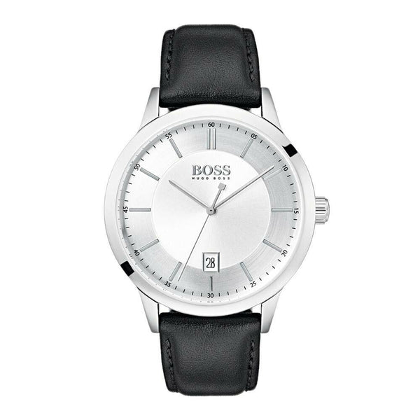 Hugo Boss Men's 1513613 Officer Black Leather Watch