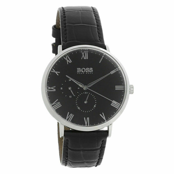 Hugo Boss Men's 1513616 William Black Leather Watch