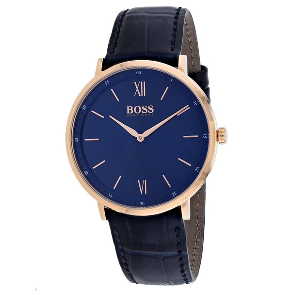 Hugo Boss Men's 1513648 Essential Blue Leather Watch