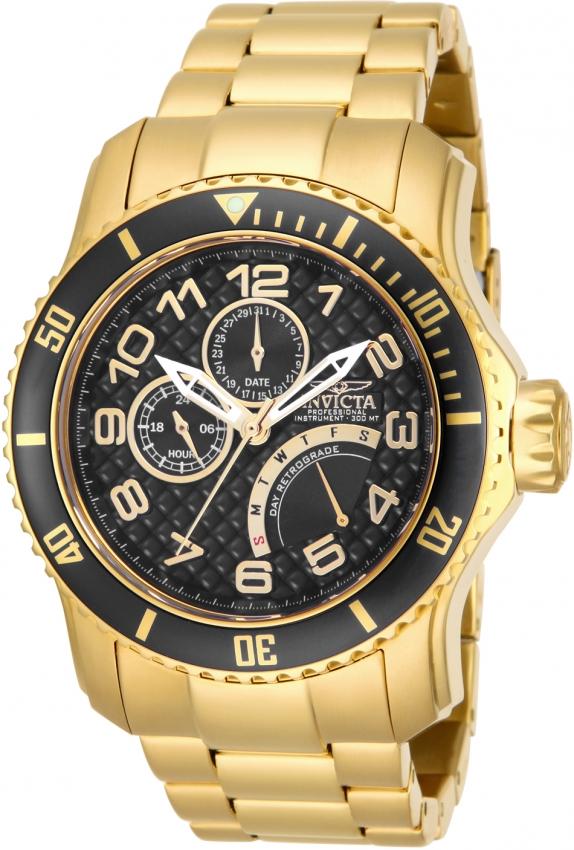 Invicta Men's 15341 Pro Diver Chronograph Gold-Tone Silver Watch