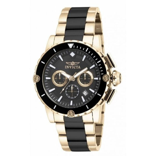 Invicta Men's 15402 Pro Diver Chronograph Black and Gold-tone Stainless Steel Watch