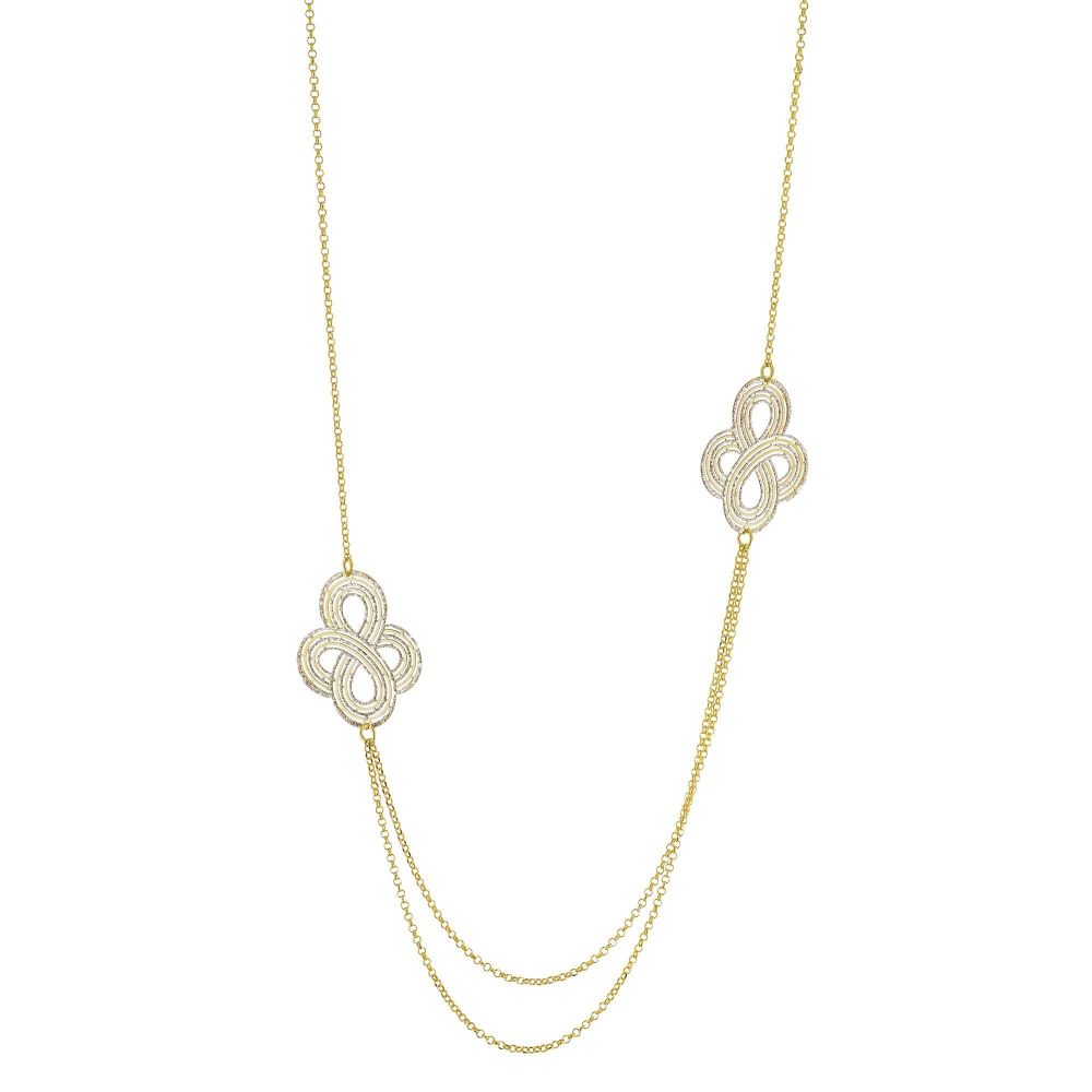 Vanite Glitter Golden Necklace