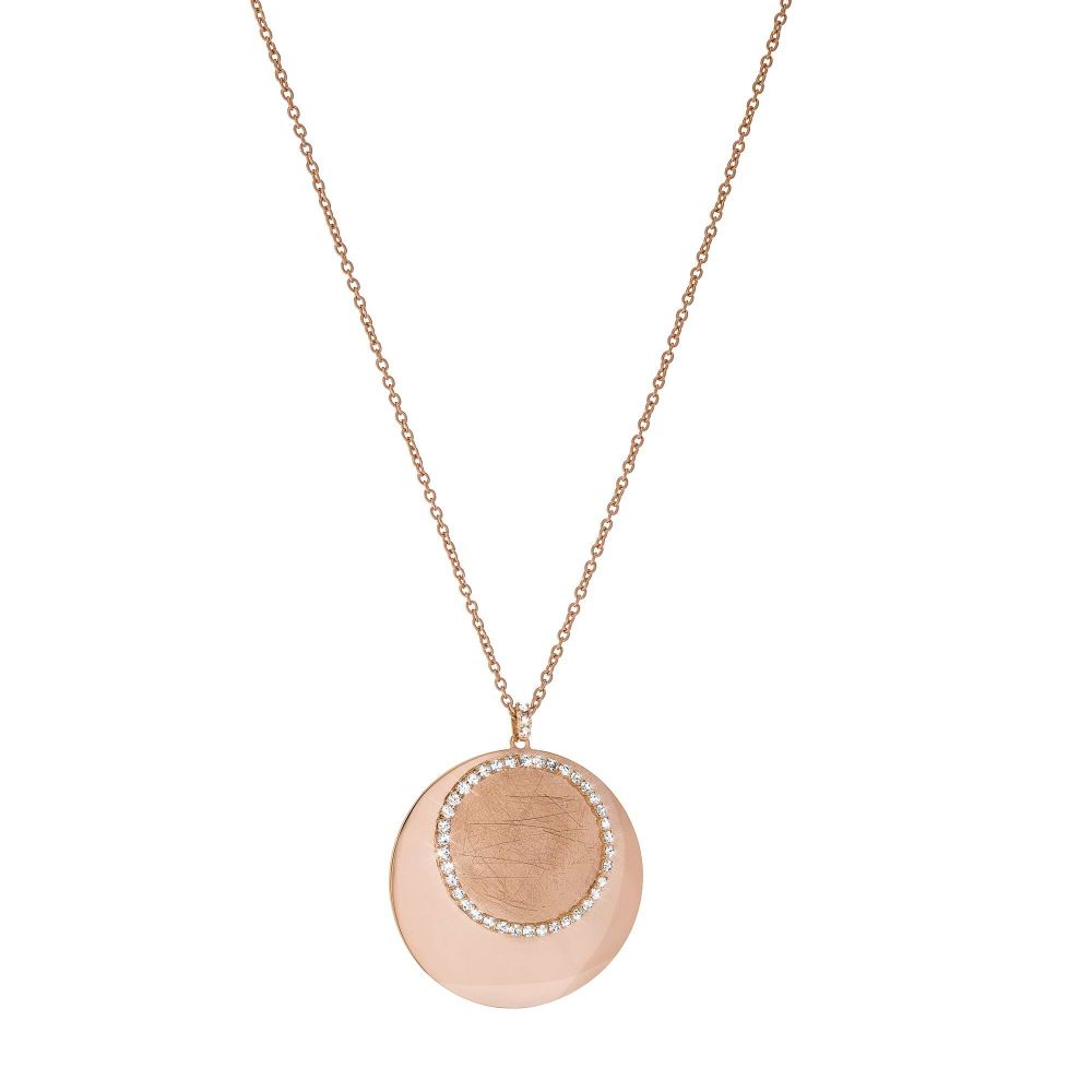 New Moon Bronze Circle Necklace