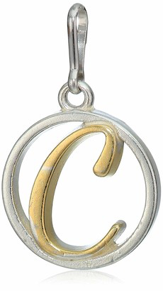 Two-Tone Letter C Charm (Silver/Gold)