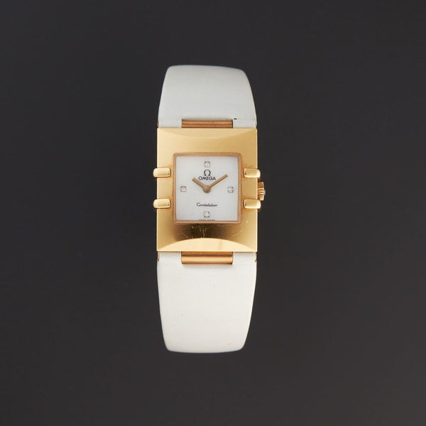 Omega Women's 1631.76.56 Constellation Quadra White Satin Watch