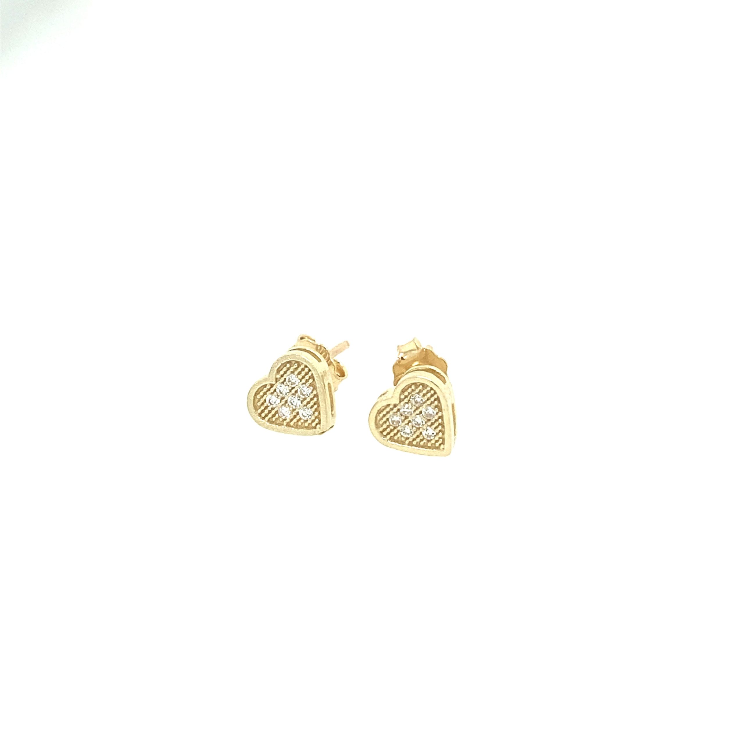 10K STUD EARRINGS WITH CZ