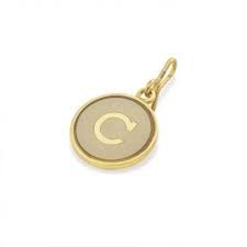 Letter C Etching Charm (14kt Gold)
