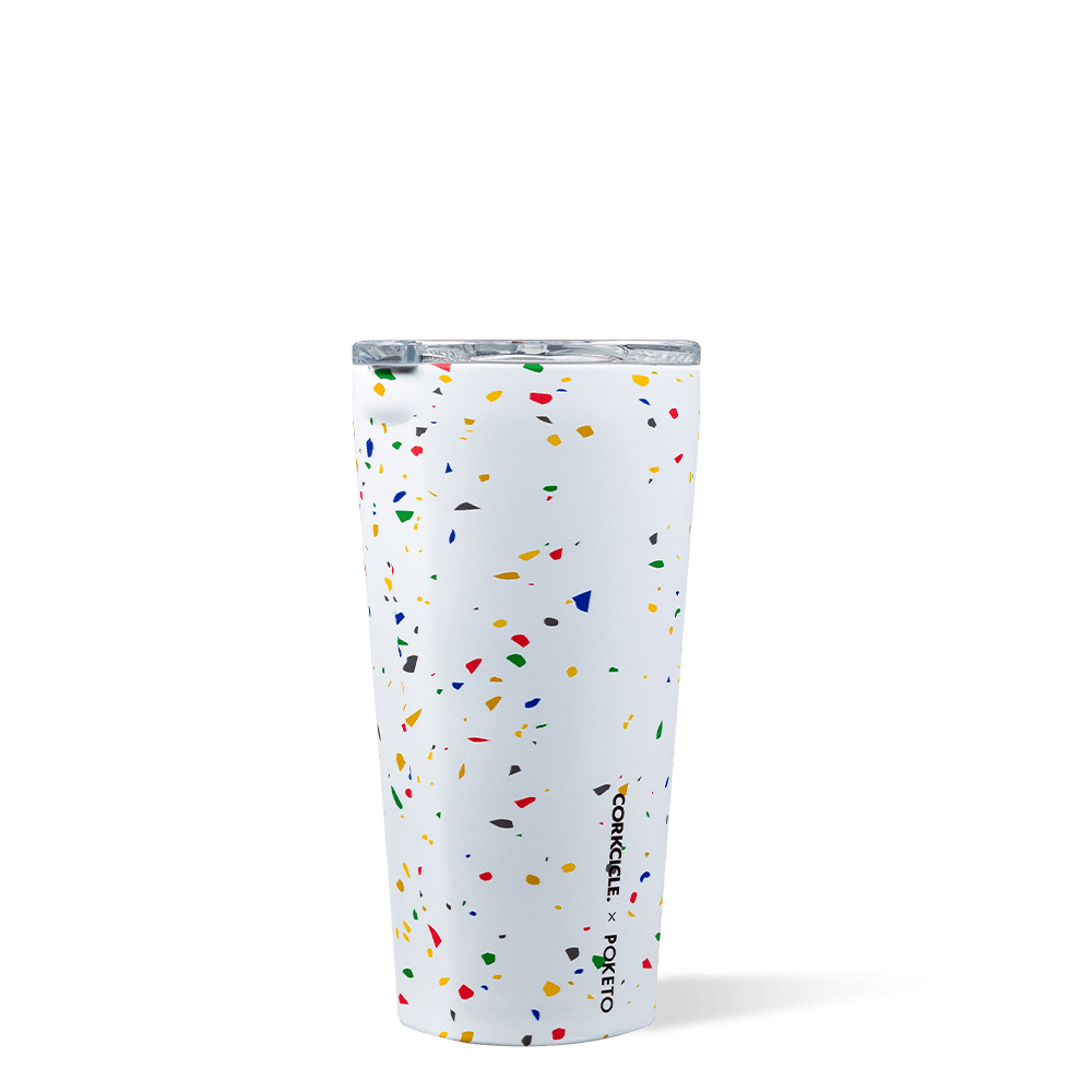 WHITE TERRAZZO TUMBLER