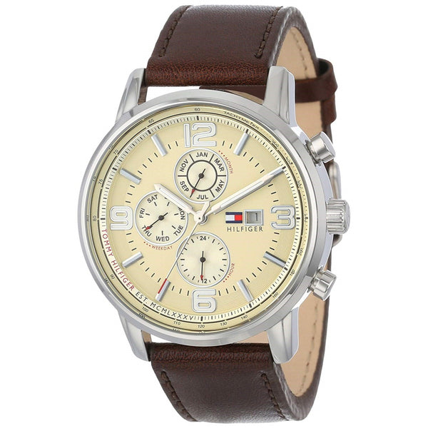 Tommy Hilfiger Men's 1710337 Gabe Brown Leather Watch