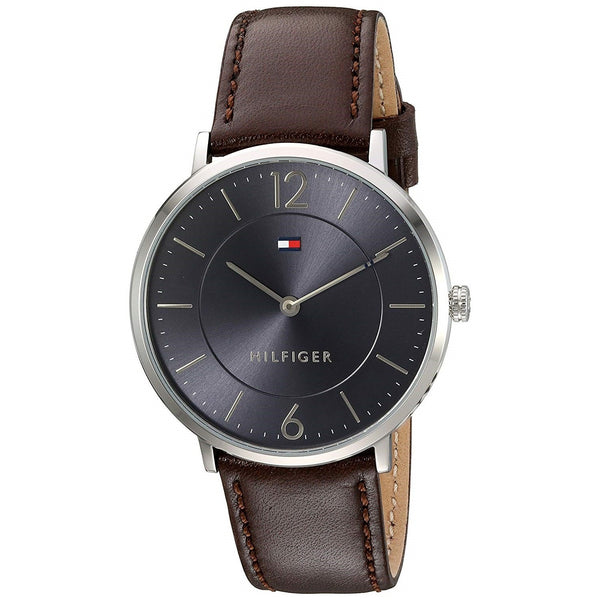 Tommy Hilfiger Men's 1710352 Ultra Sim Brown Leather Watch