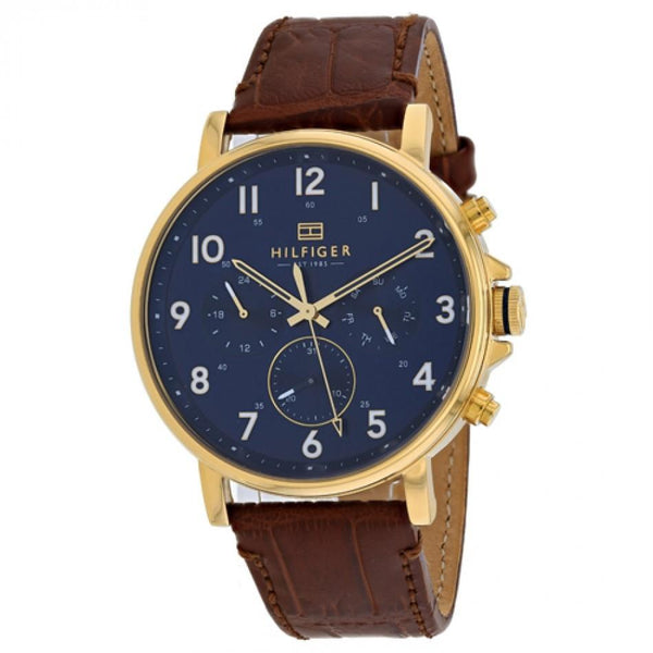 Tommy Hilfiger Men's 1710380 Daniel Brown Leather Watch