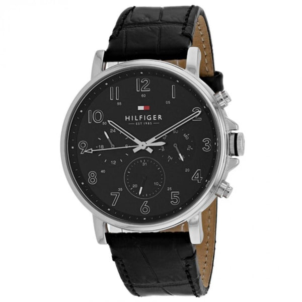 Tommy Hilfiger Men's 1710381 Daniel Black Leather Watch
