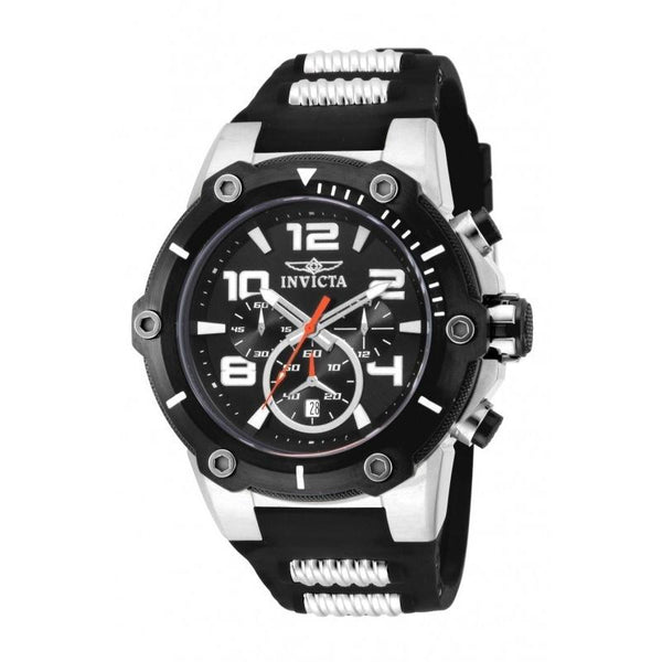 Invicta Men's 17202 Speedway Black and Silver Polyurethane and Stainless Steel Watch