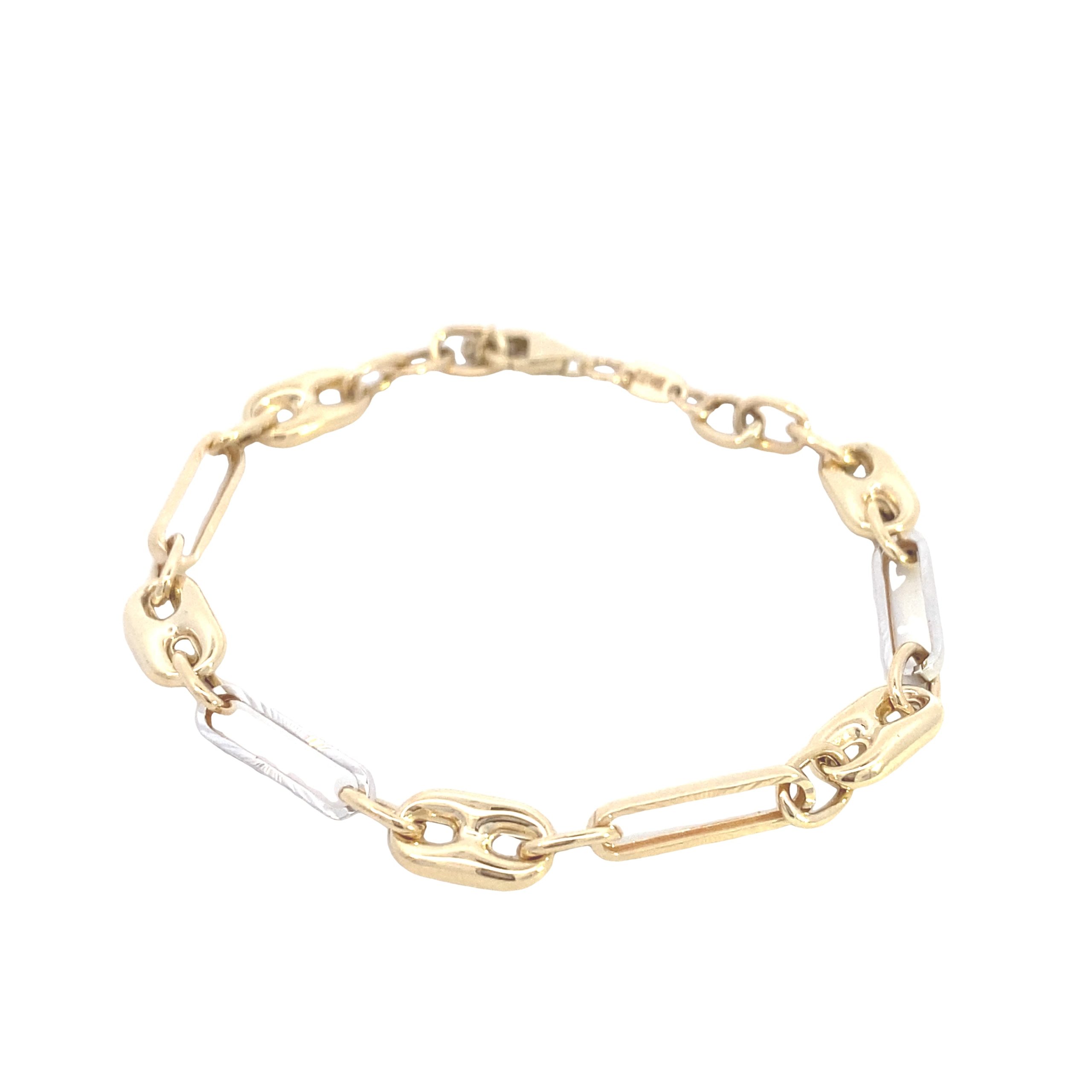 14K Gold 2/T Link Bracelet