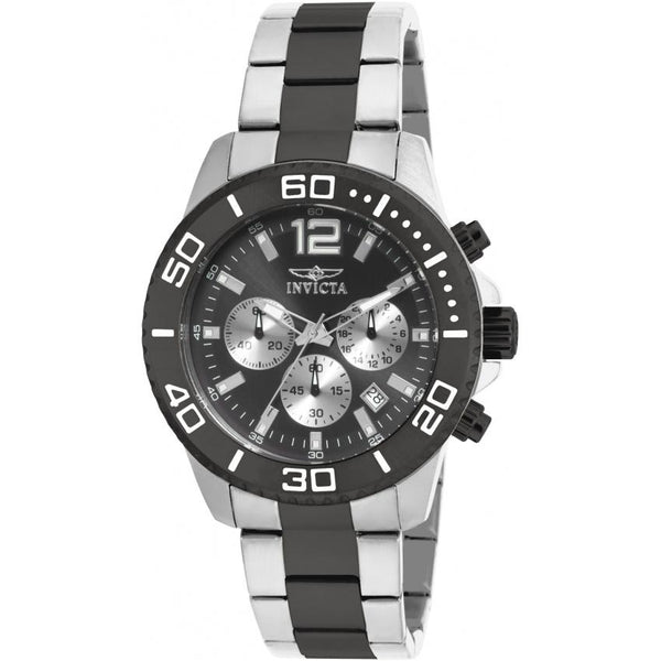 Invicta Men's 17401 Pro Diver Chronograph Black and Silver Stainless Steel Watch