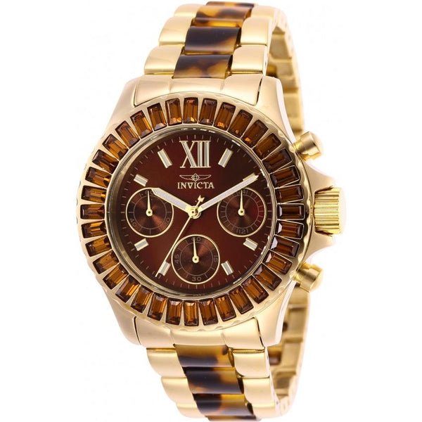 Invicta Women's 17494 Angel Chronograph Brown Stainless Steel Watch