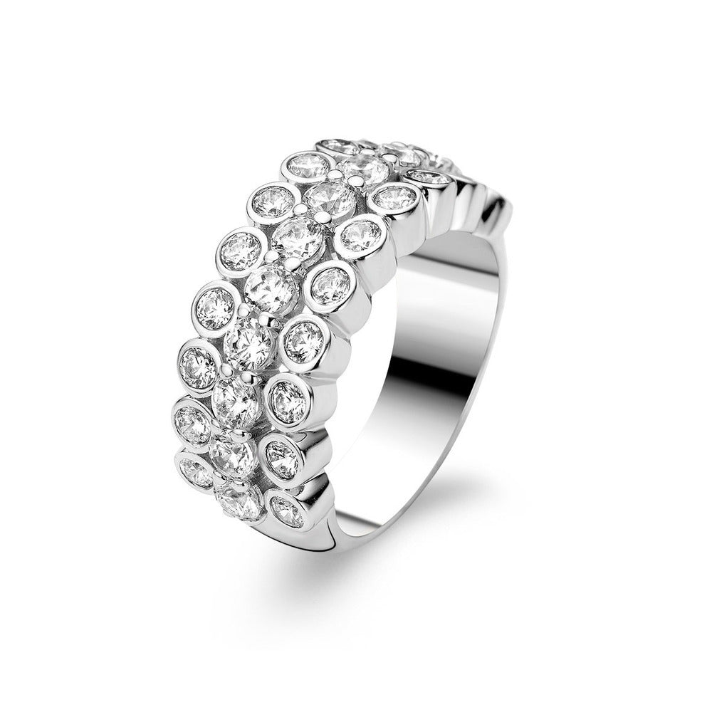 MULTIPLE ZIRCONIA PAVÉ CENTER RING