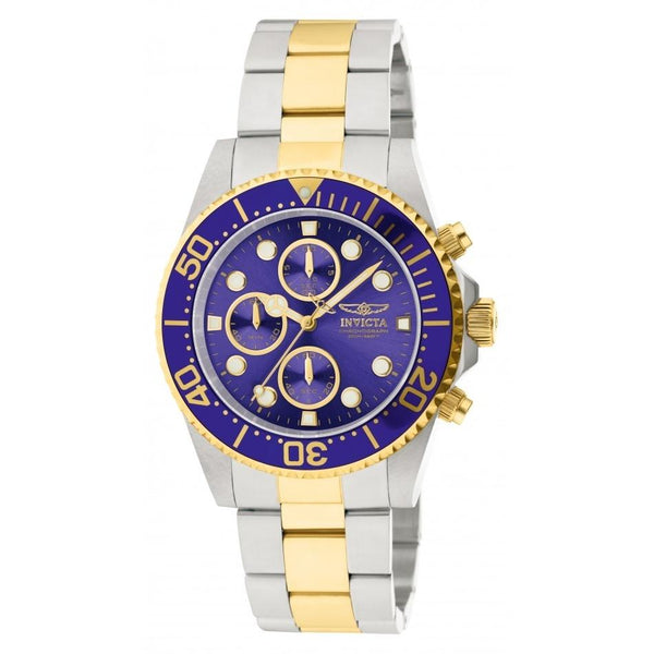 Invicta Men's 1773 Pro Diver Chronograph Gold-Tone and Silver Stainless Steel Watch