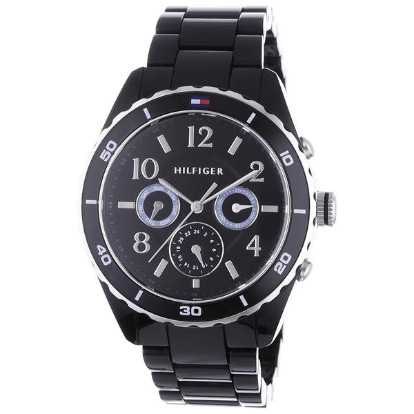 Tommy Hilfiger Women's 1781084 Multi-Function Black Plastic Watch