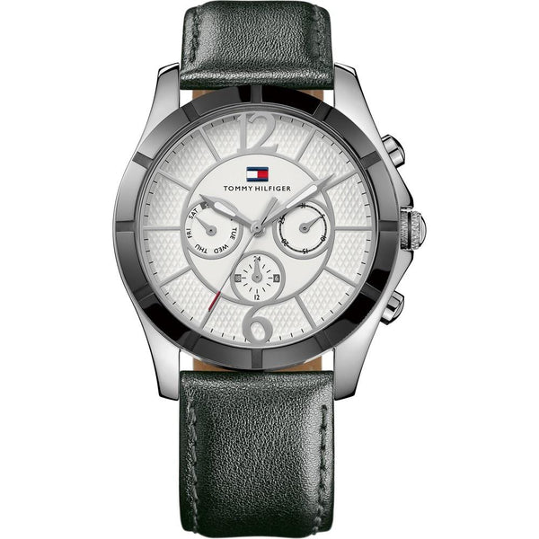 Tommy Hilfiger Men's 1781144 Chronograph Black Leather Watch