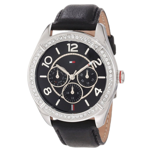 Tommy Hilfiger Women's 1781248 Chronograph Black Leather Watch