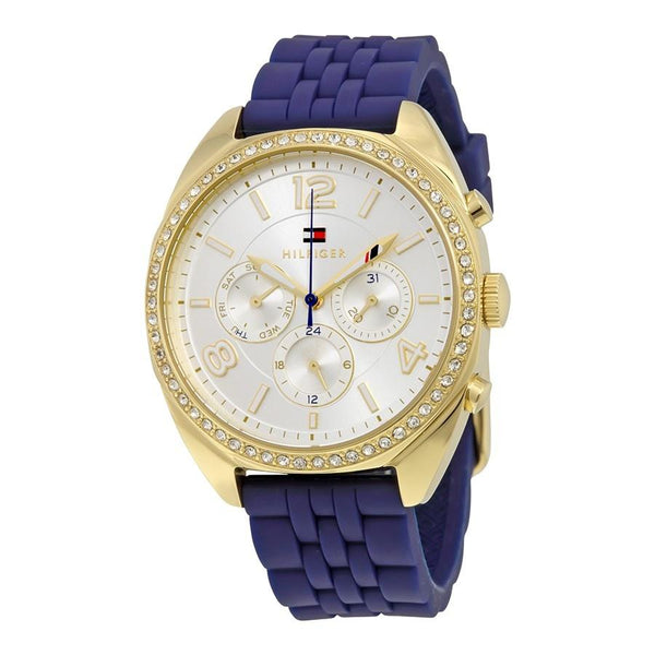 Tommy Hilfiger Men's 1781570 Mia Multi-Function Crystal Blue Silicone Watch