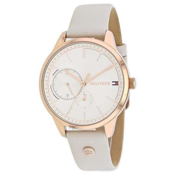 Tommy Hilfiger Women's 1782022 Elegant White Leather Watch
