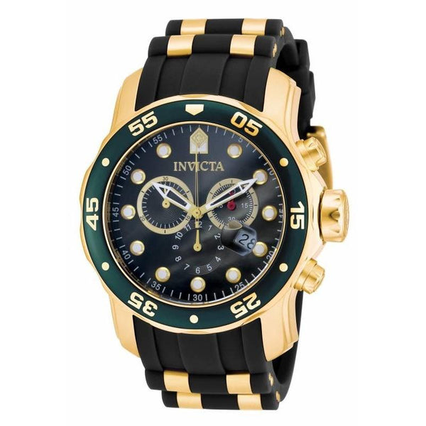 Invicta Men's 17886 Pro Diver Black and Gold-Tone Polyurethane Watch