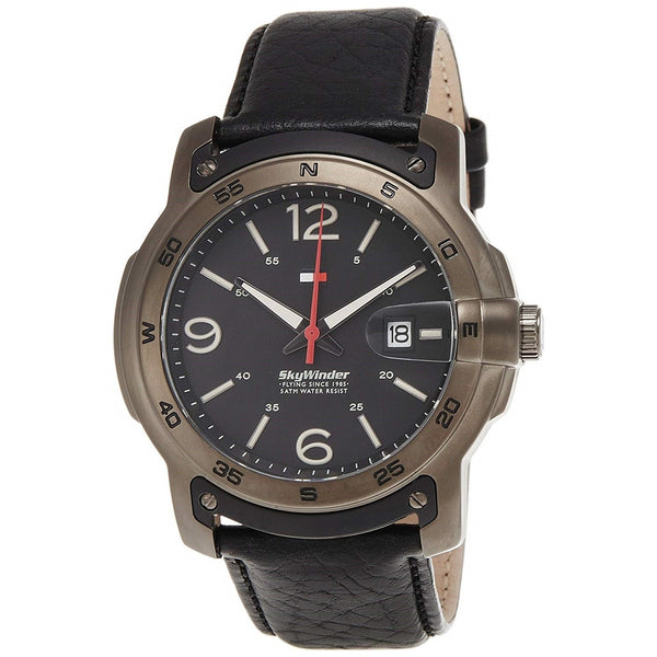 Tommy Hilfiger Men's 1790896 Black Leather Watch