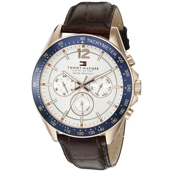 Tommy Hilfiger Men's 1791118 Luke Brown Leather Watch