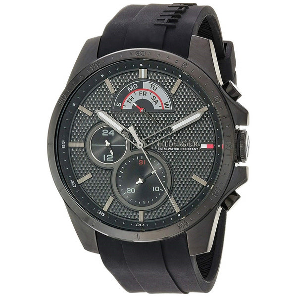 Tommy Hilfiger Men's 1791352 Cool Sport Black Silicone Watch