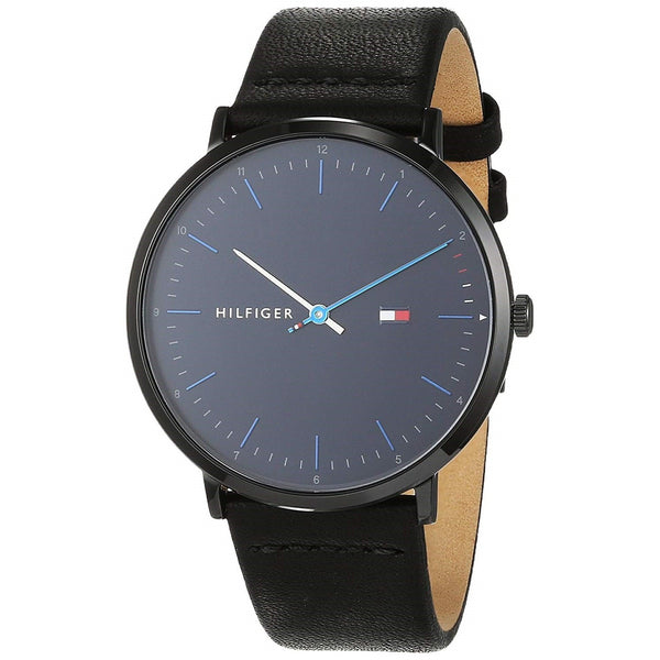 Tommy Hilfiger Men's 1791462 James Black Leather Watch