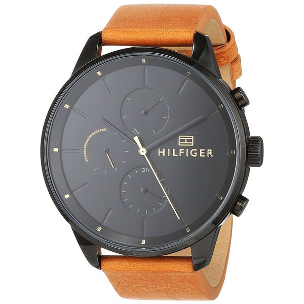 Tommy Hilfiger Men's 1791486 Chase Brown Leather Watch